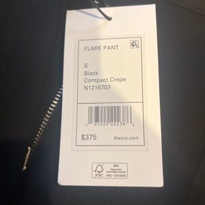 Theory black crepe pants